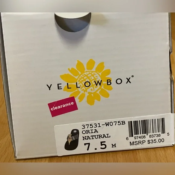 Yellow Box Black and Tan Sandals with Striped Design - Size 7.5 - Picture 7 of 7